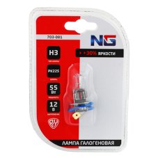 Лампа галогеновая H3, 12В 55Вт, PK22S, 1шт/блистер (Original) NG